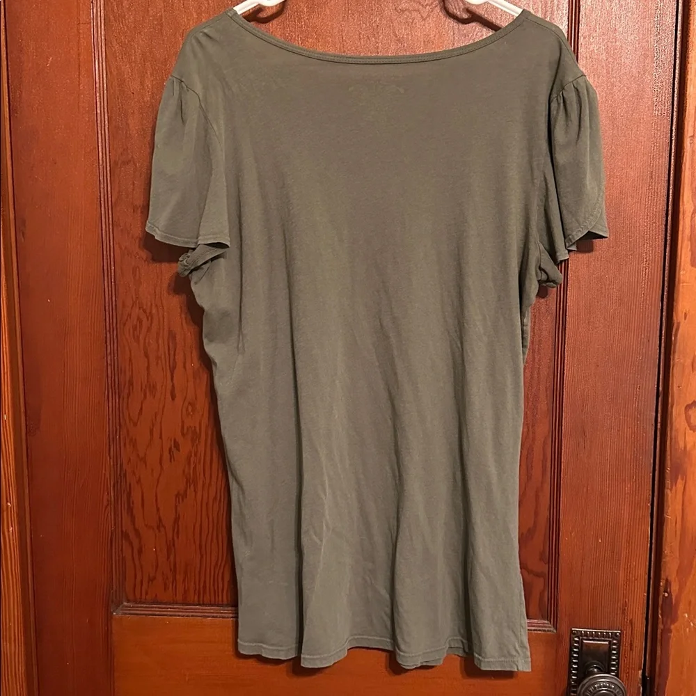 BLUE PLATYPUS Green T-Shirt with Mushrooms XL - Picture 4 of 4